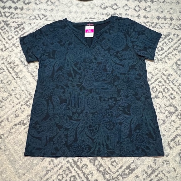 fresh produce Tops - Fresh Produce Dark Teal Floral Women's Top